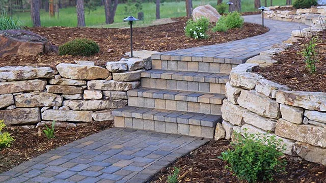 Outdoor steps in Bondurant, IA.